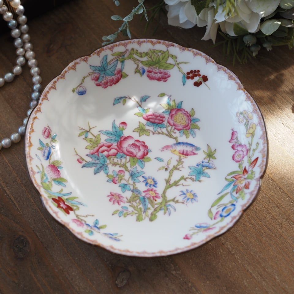 美品】英国ミントンminton 花鳥図柄 プレート単品 西洋陶磁 ティー