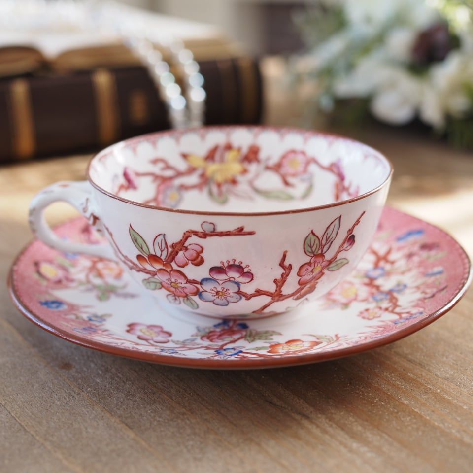 希少フランスアンティーク サルグミンヌ ミントン252＆219 カップ