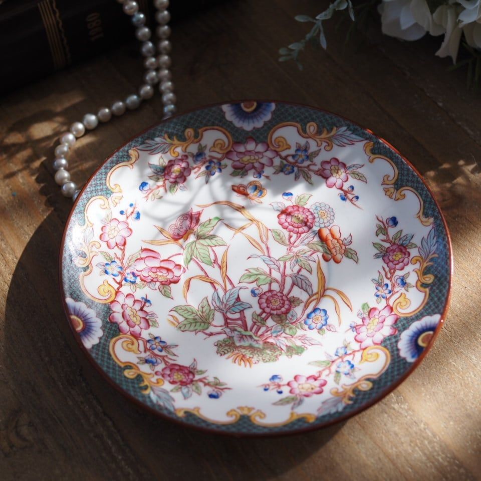 希少　美品　サルグミンヌ　多彩色　お花のラヴィエ　フランスアンティーク 希少 美品 サルグミンヌ 多彩色 お花のラヴィエ フランスアンティーク