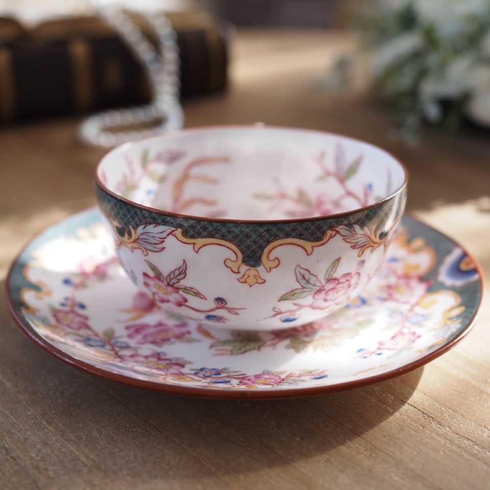 希少　美品　サルグミンヌ　多彩色　お花のラヴィエ　フランスアンティーク 希少 美品 サルグミンヌ 多彩色 お花のラヴィエ フランスアンティーク