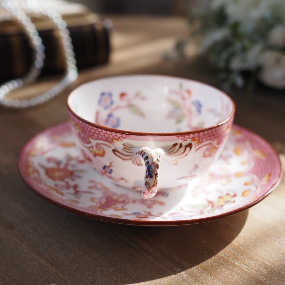 希少フランスアンティーク サルグミンヌ ミントン235 カップ＆ソーサー