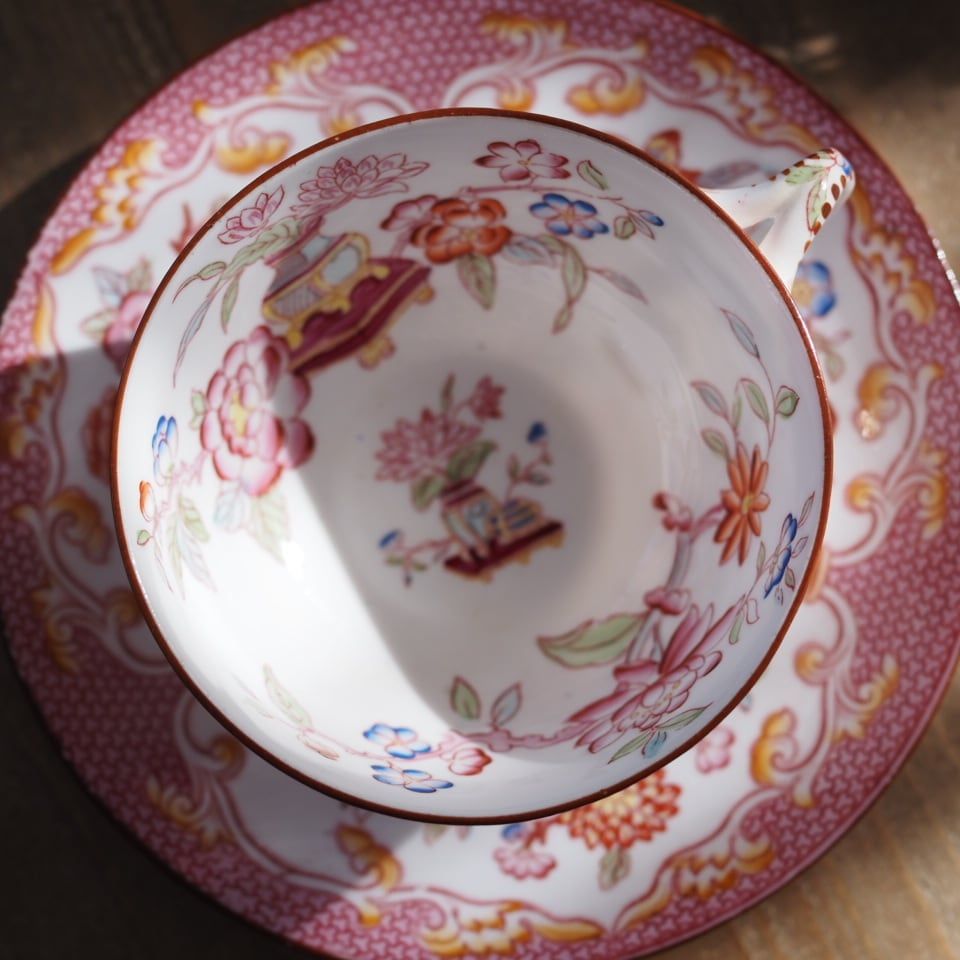 希少フランスアンティーク サルグミンヌ ミントン235 カップ＆ソーサー