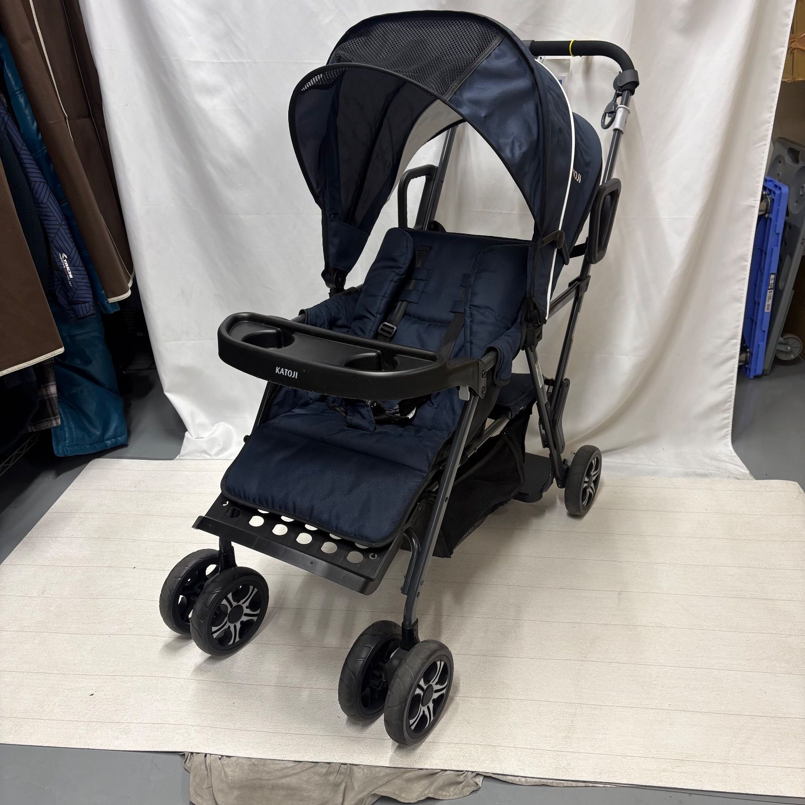 KATOJI 二人でゴー ネイビー ベビーカー 中古品 nk01 ベビーカー 二人でゴー（ネイビー）」について｜カトージの商品