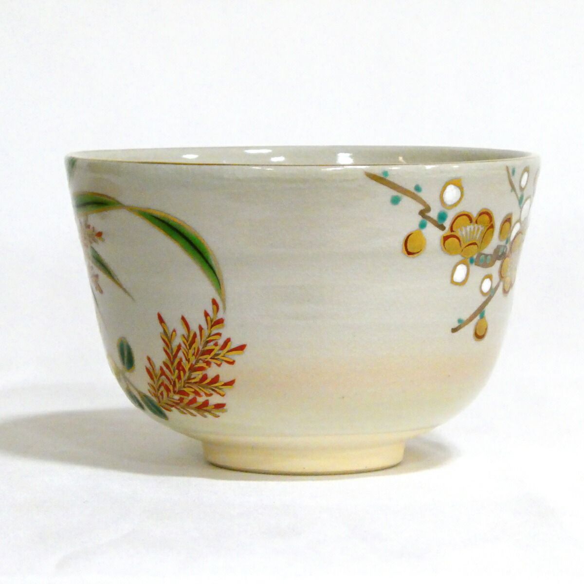 押小路窯 庄左ェ門 作 色絵「藤」茶碗 押小路焼 共箱 共布 栞 抹茶碗 新品 茶道具】京焼 押小路窯 庄左エ門作 色絵花籠文 茶碗【中古 ・美品