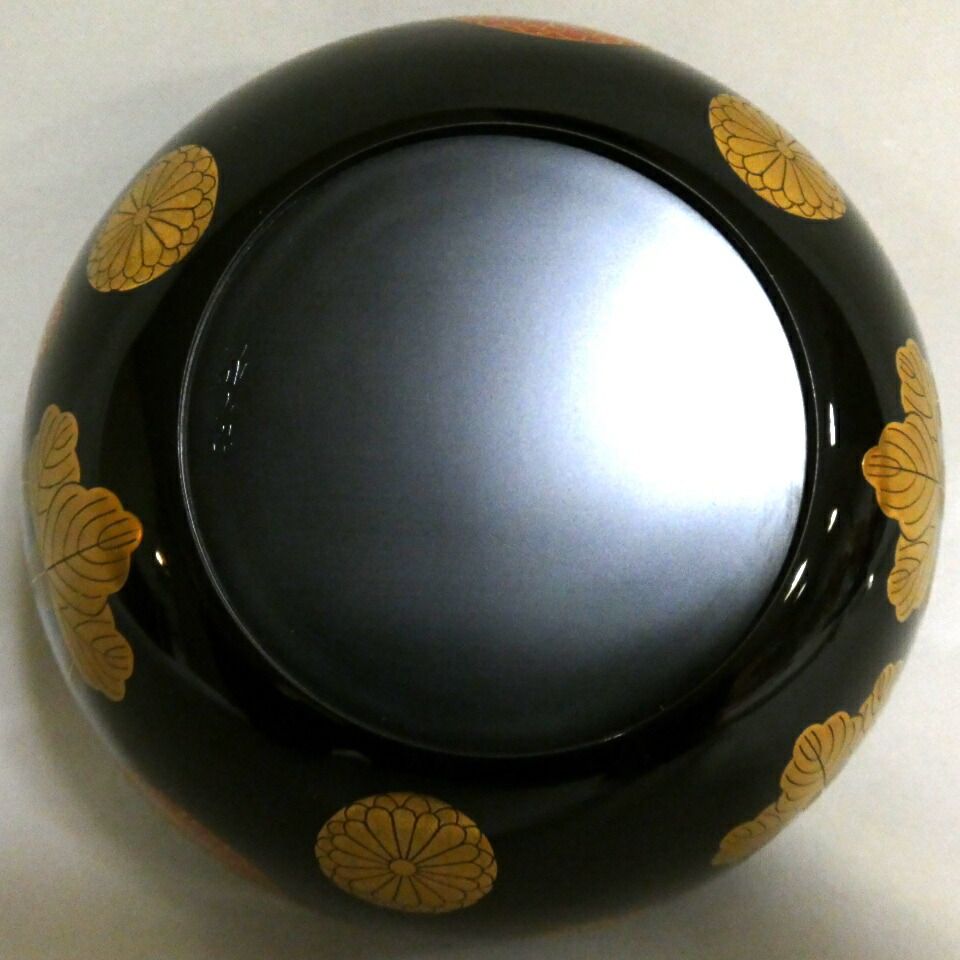 鵬雲斎宗匠御箱書】大阪漆匠 五代 川端近左作 高台寺蒔絵 菊桐 平棗