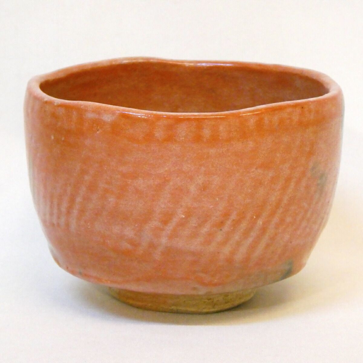 【茶道具】政所窯 永興明道造　赤茶碗（共箱） 茶道具】政所窯 永興明道造 赤茶碗（共箱）