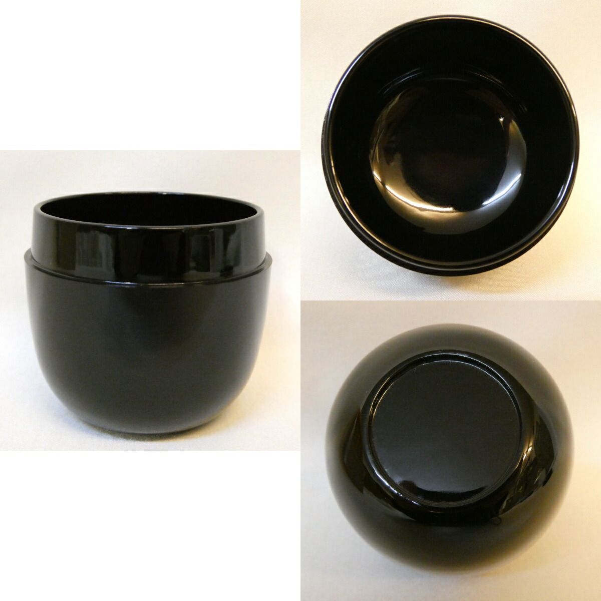 堀内宗心宗匠書付】輪島塗 若島孝雄作 真塗 黒 中棗 表千家 花押 高級