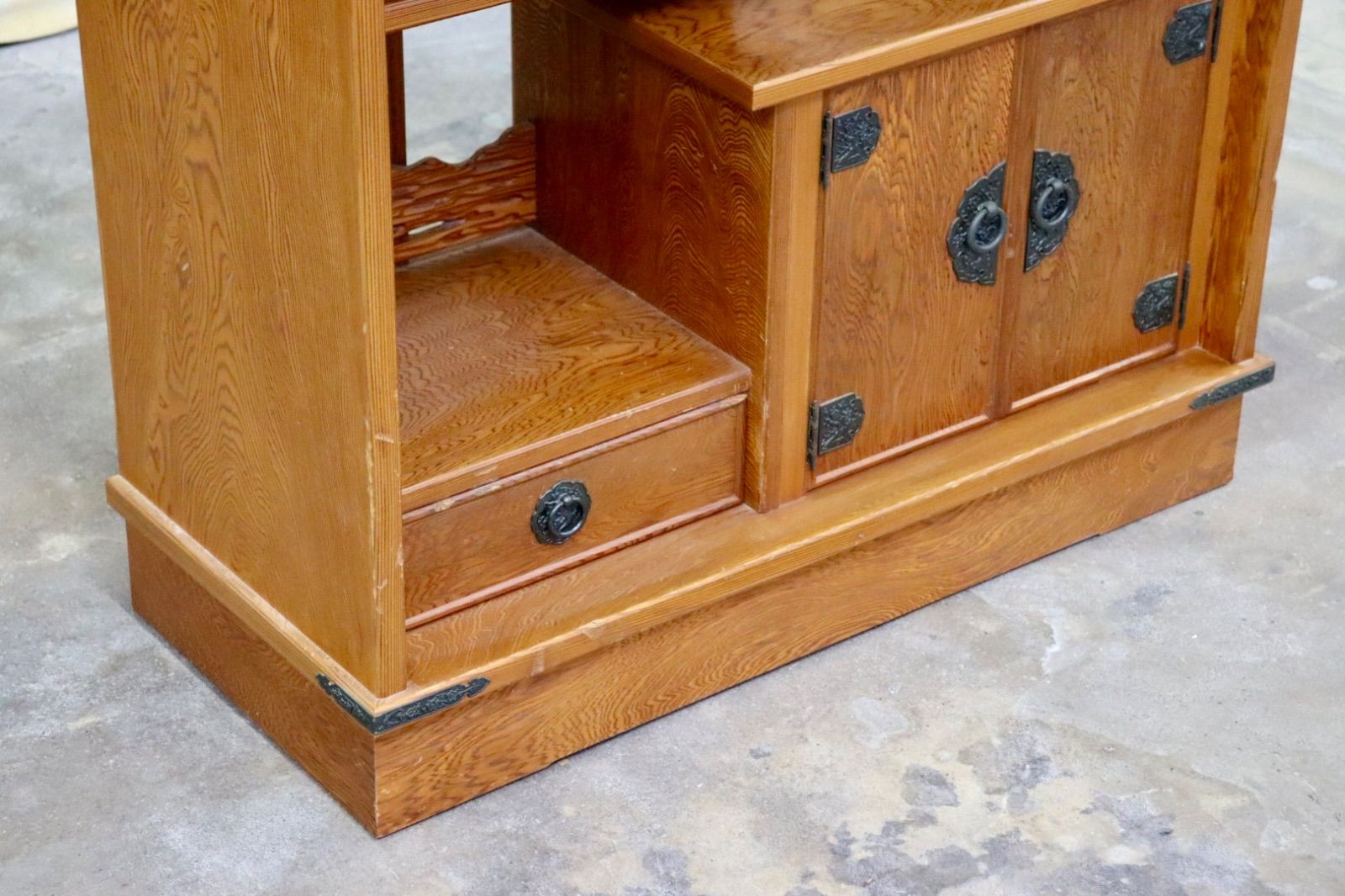 GMIK809○世界遺産屋久杉 茶棚 茶箪笥 飾り棚 サイドボード リビング