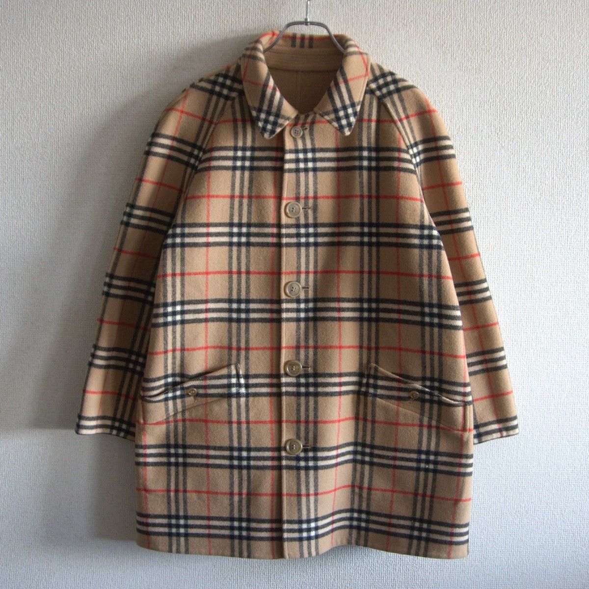 美品】 BURBERRYS 【ノバチェック リバーシブル コート】 バーバリーズ