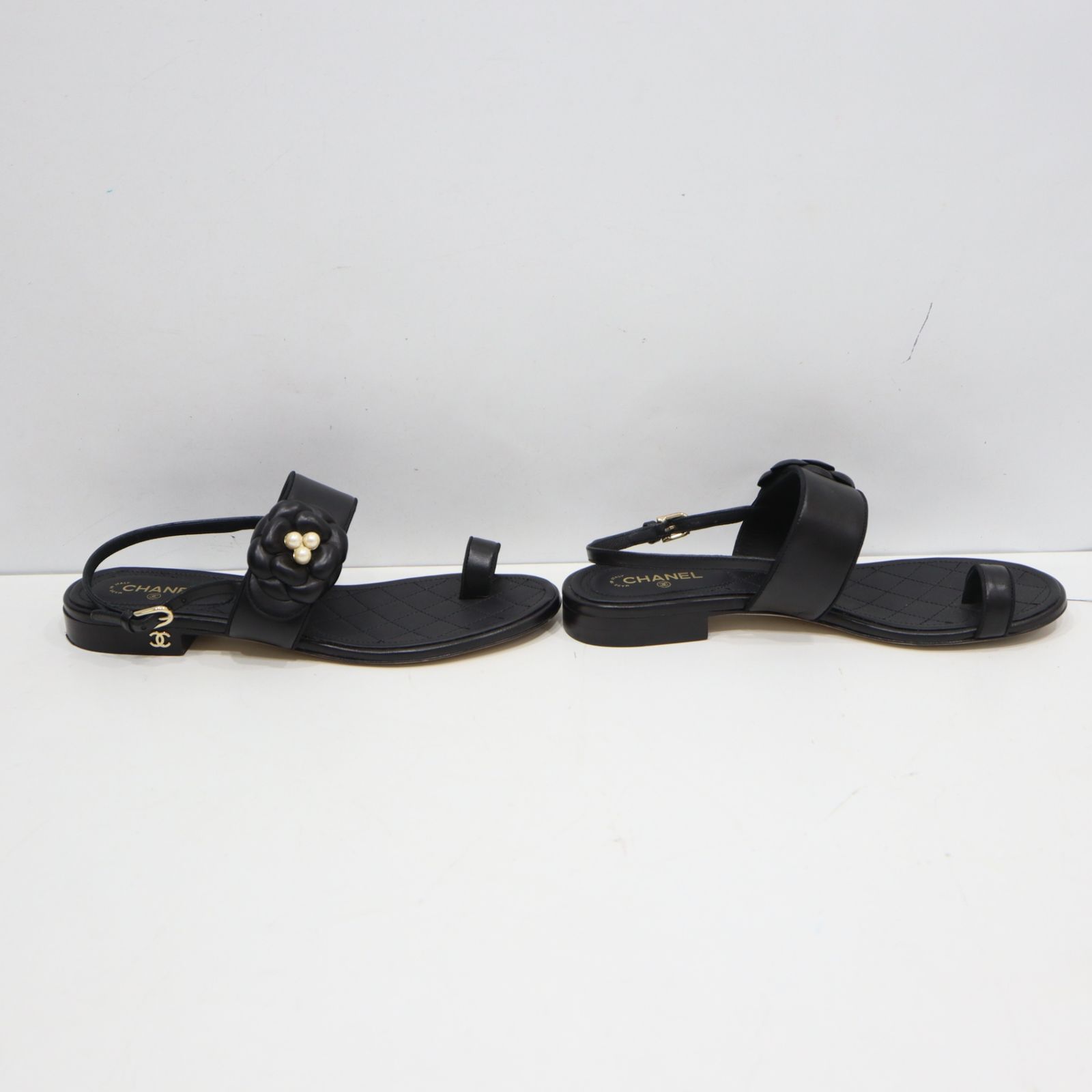 CHANEL シャネル サンダル G31666 カメリア サイズ38 約25cm