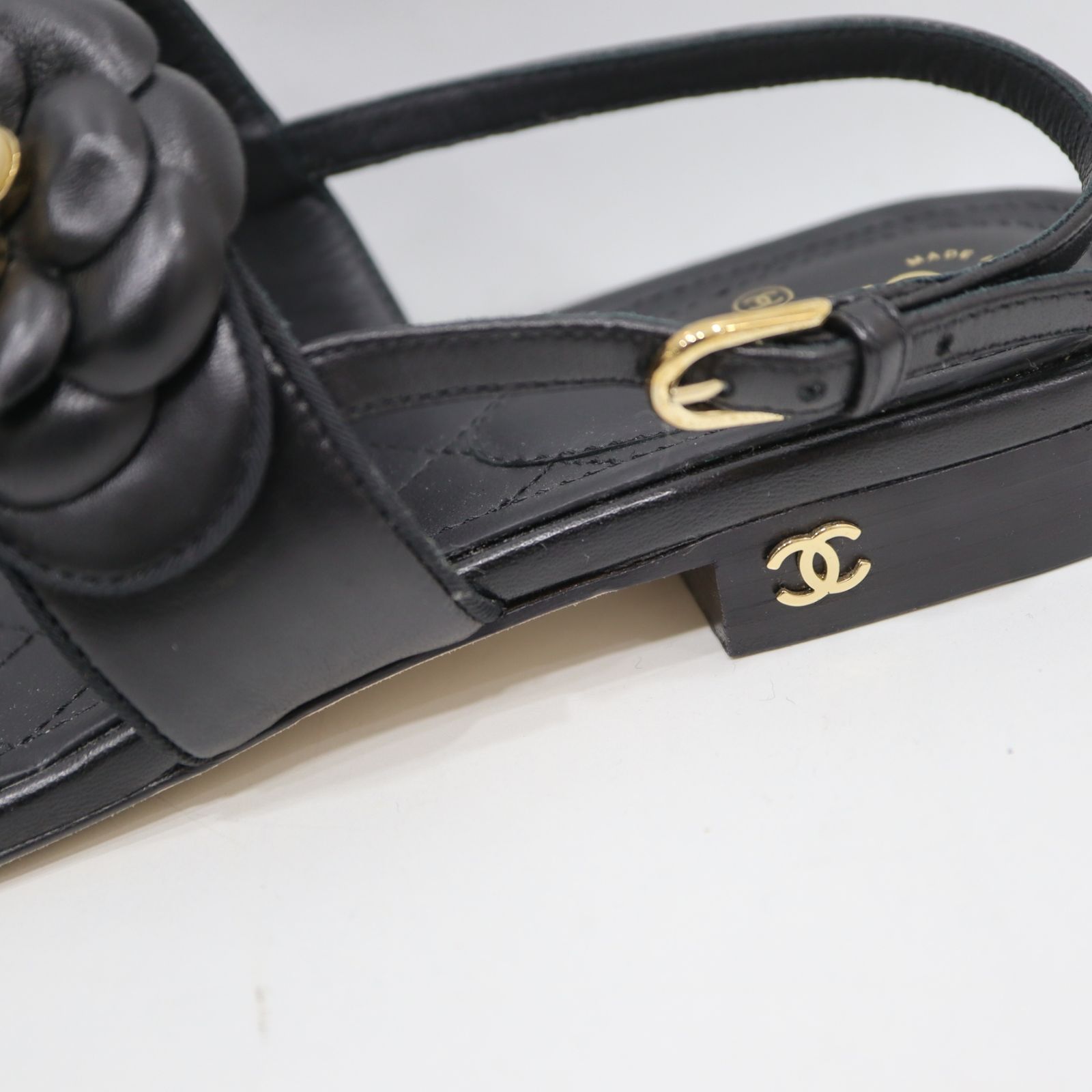CHANEL シャネル サンダル G31666 カメリア サイズ38 約25cm