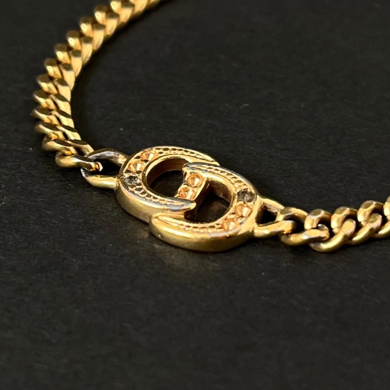 管2601-177】Christian Dior クリスチャンディオール ラインストーン