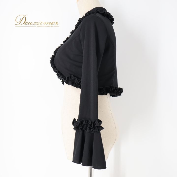 フラメンコ 衣装 トップス ブラック系 プリマブティック ボレロ フリル