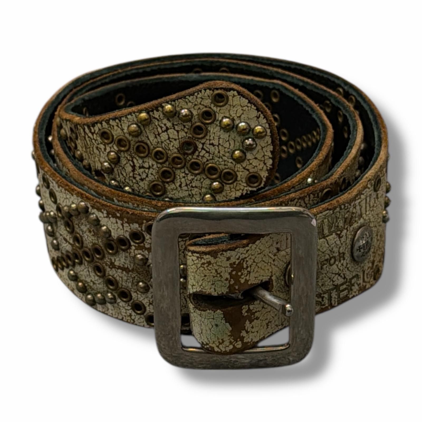 HYSTERIC GLAMOUR クロススタッズレザーベルト ベルト ヒステリック