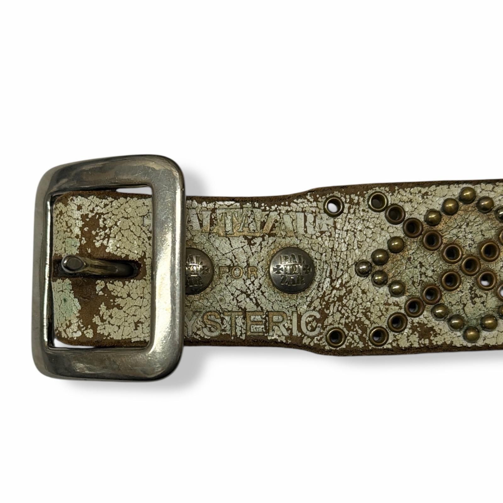 HYSTERIC GLAMOUR クロススタッズレザーベルト ベルト ヒステリック