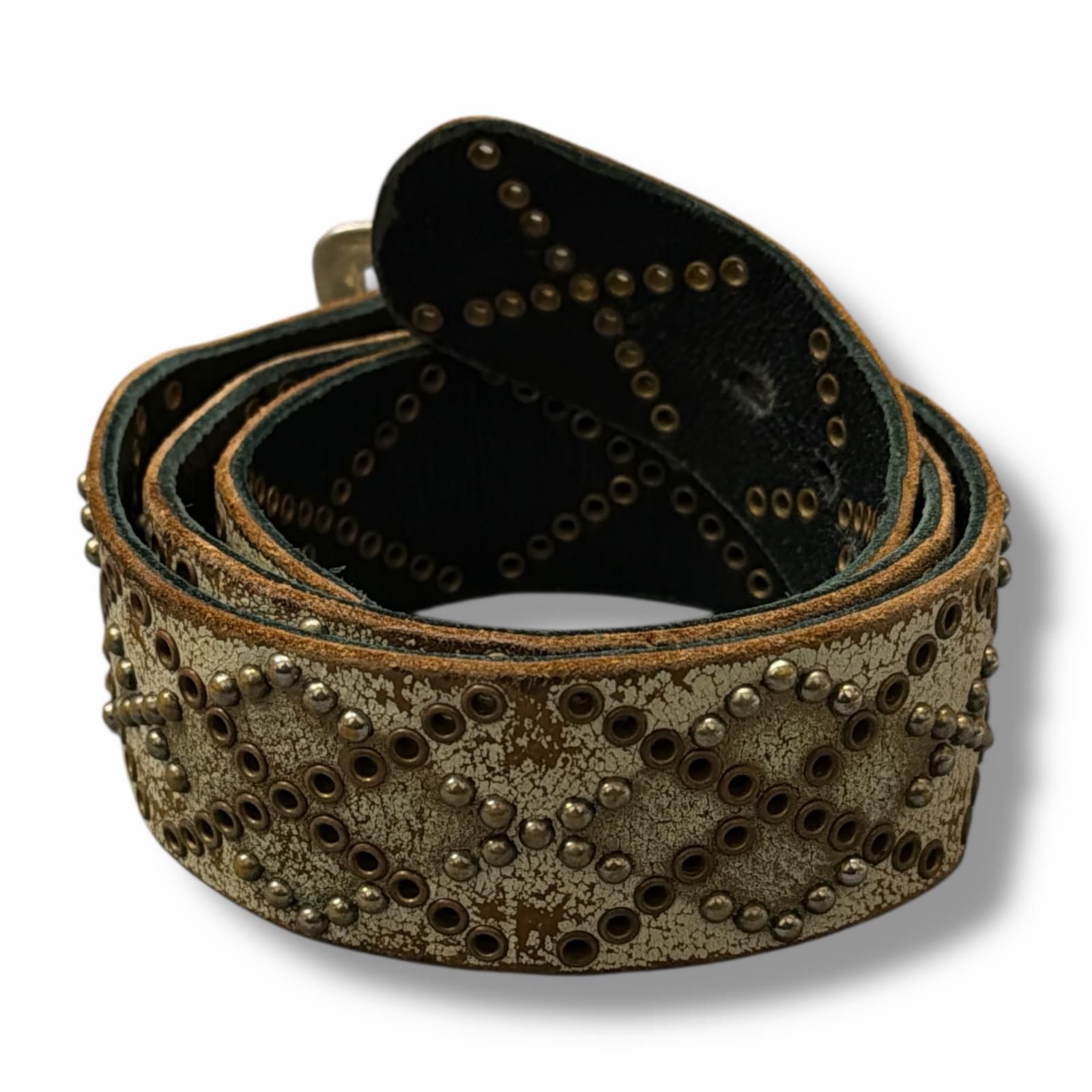 HYSTERIC GLAMOUR クロススタッズレザーベルト ベルト ヒステリック