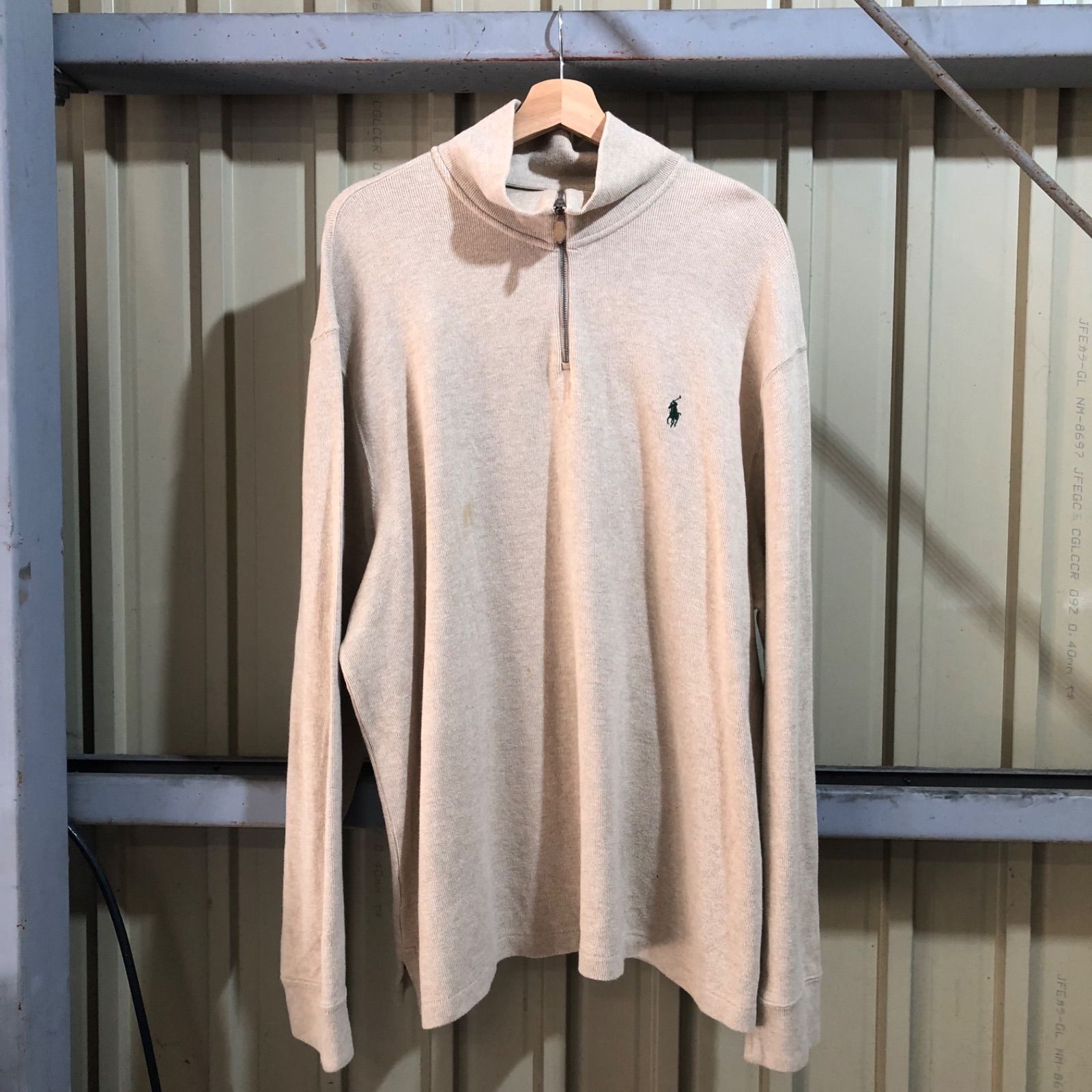 1593 Polo by Ralph Lauren ハーフジップ セーター ベージュ XXL ポロ