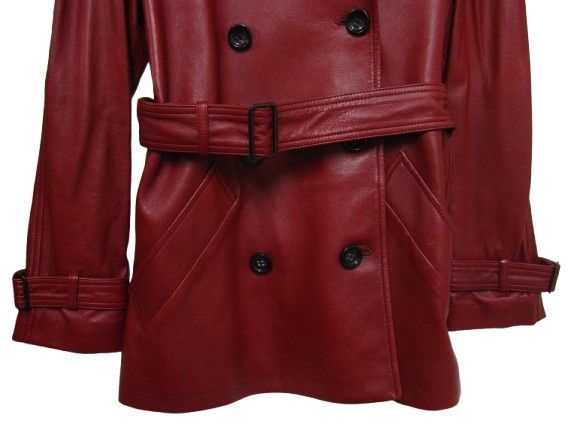 極美品】COACH コーチ 本革 ラムレザー ハーフコート トレンチコート  