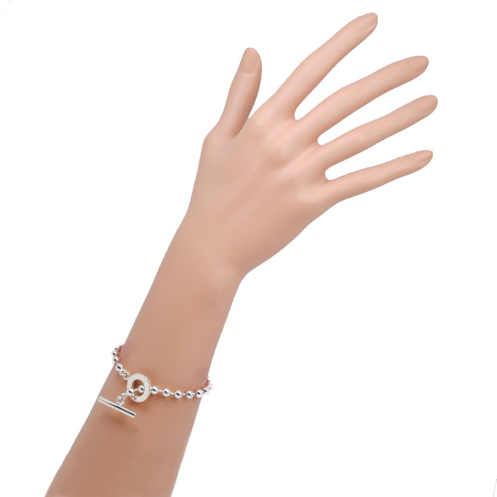 【美品】 グッチ トグル ボールチェーン SV925 ユニセックス ブレスレット GUCCI（グッチ） ブレスレット ボールチェーン シルバー925 サイズ21