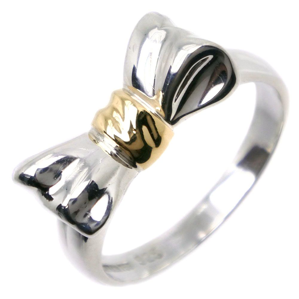 TIFFANY&Co.】ティファニー リボン ヴィンテージ シルバー925×K18