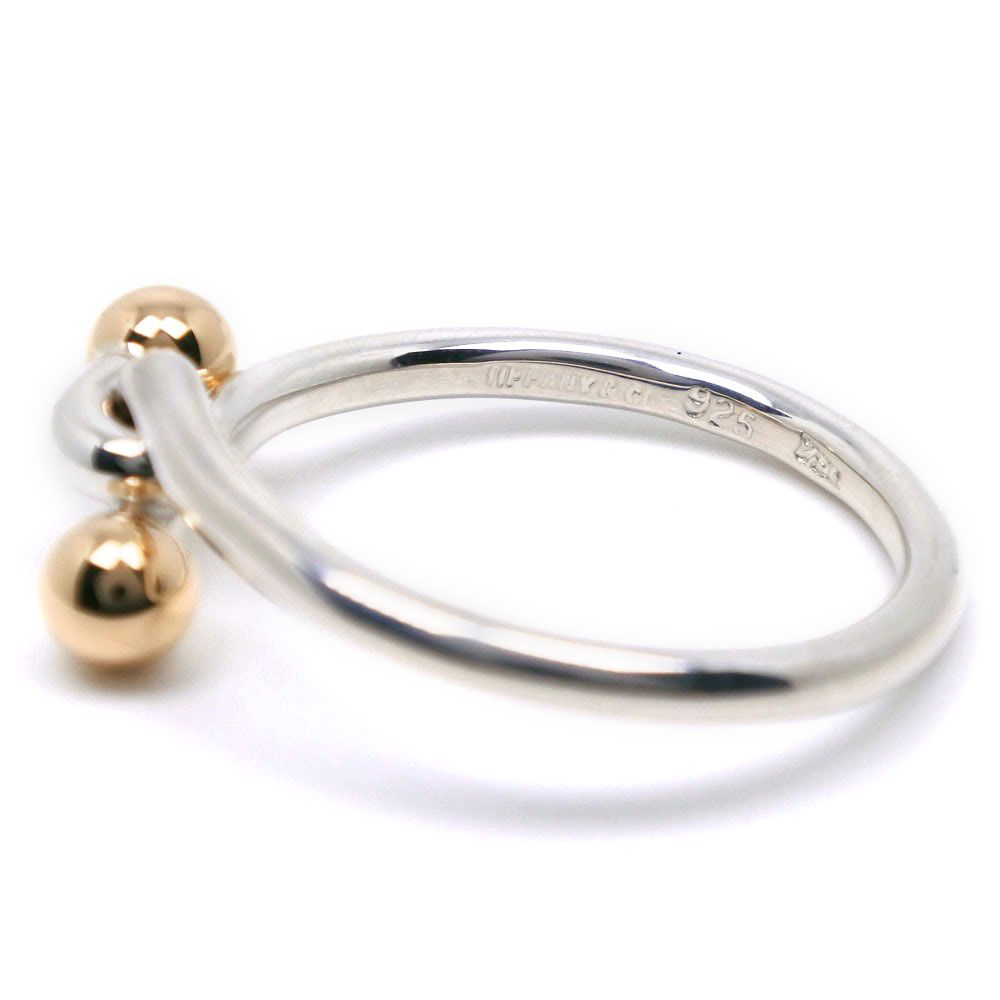 正規品 Tiffany ティファニー フック＆アイ リング 13号 SV925 TIFFANY&Co.】ティファニー フック＆アイ シルバー925×K18イエロー