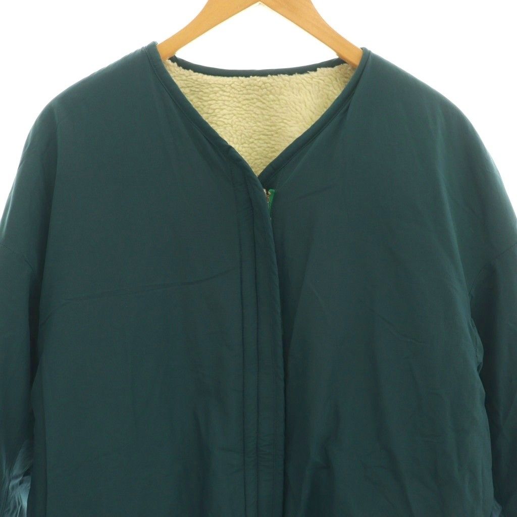 ナゴンスタンス nagonstans リバーシブル ノーカラーボアコート  