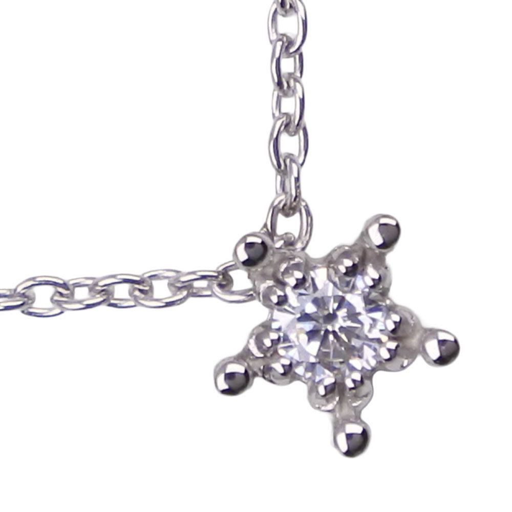 STAR JEWELRY】スタージュエリー 星 K18ホワイトゴールド×ダイヤモンド