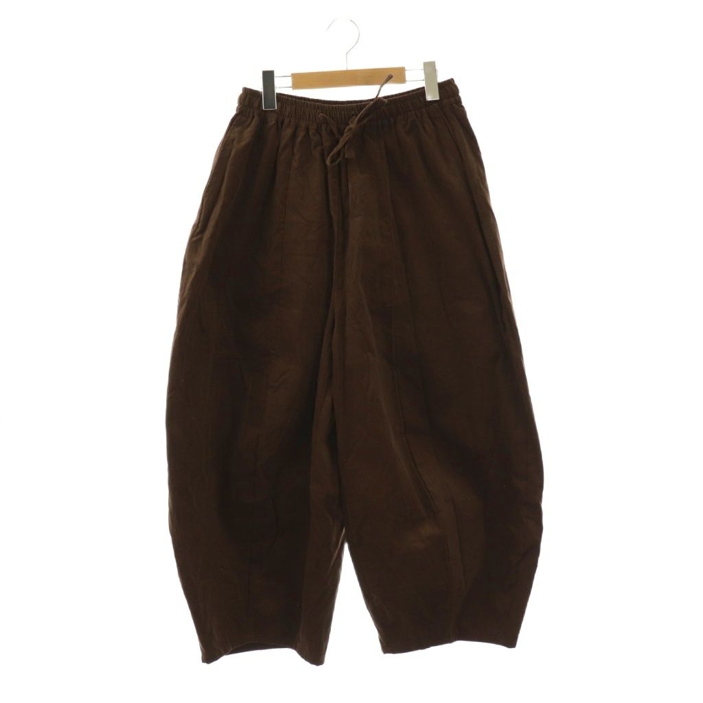 ミディウミ MidiUmi ワイドパンツ バルーンパンツ コーデュロイ ダーク