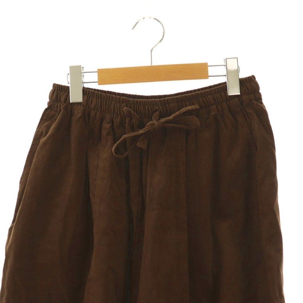 ミディウミ MidiUmi ワイドパンツ バルーンパンツ コーデュロイ ダーク