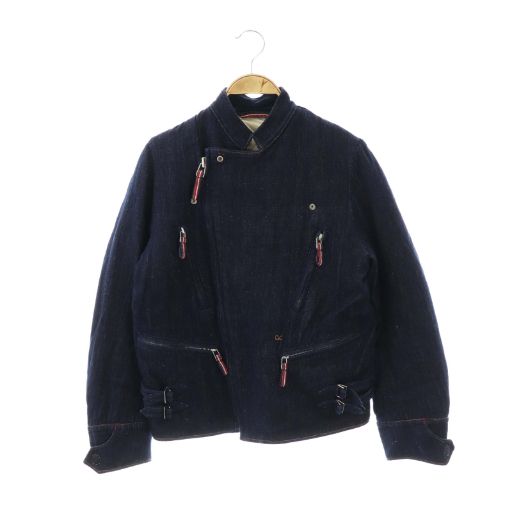 美品 45R インドカディデニムの908ライダースジャケット 中綿 サイズ2