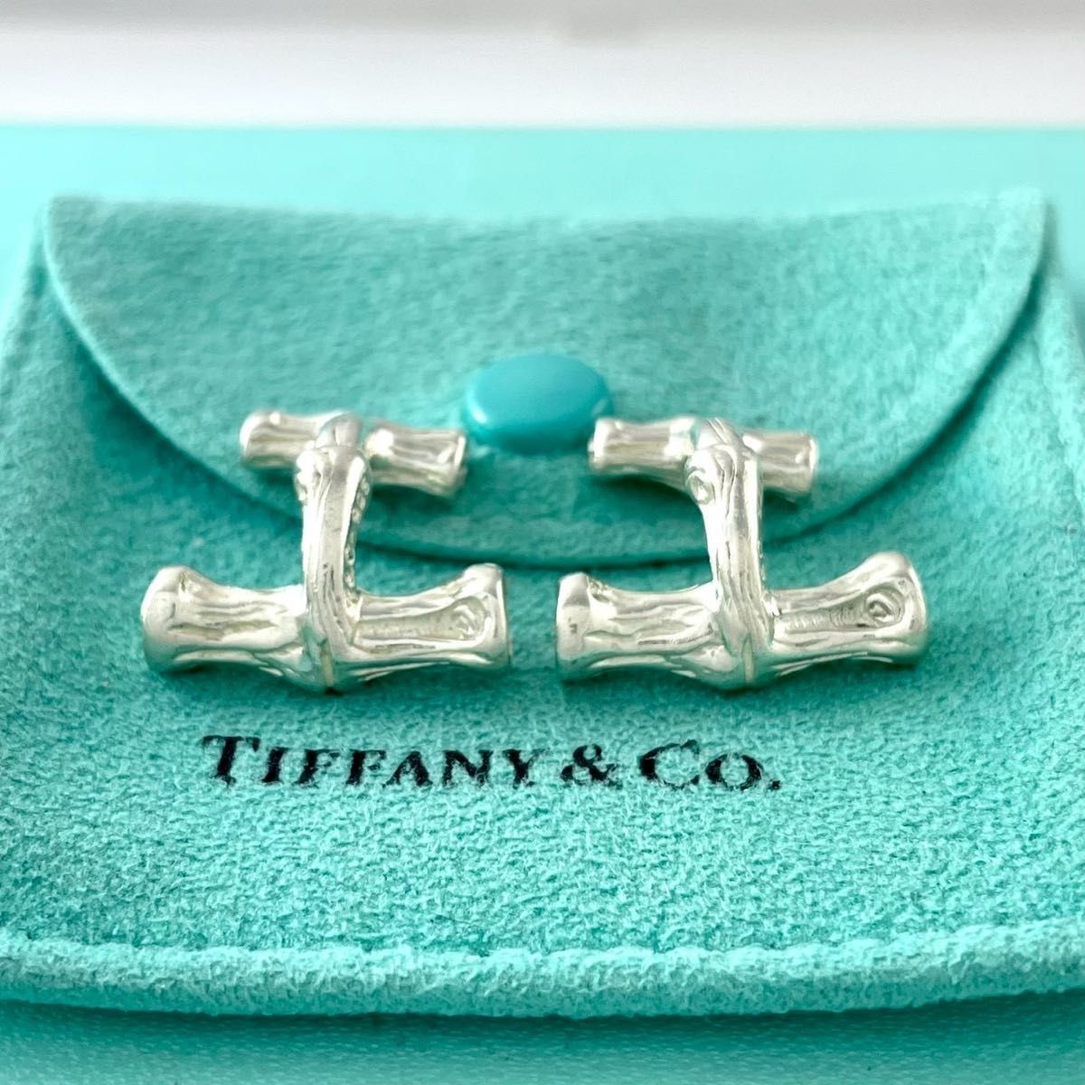 オールドティファニー 希少 バンブー カフス シルバー 1996 YZ4fe