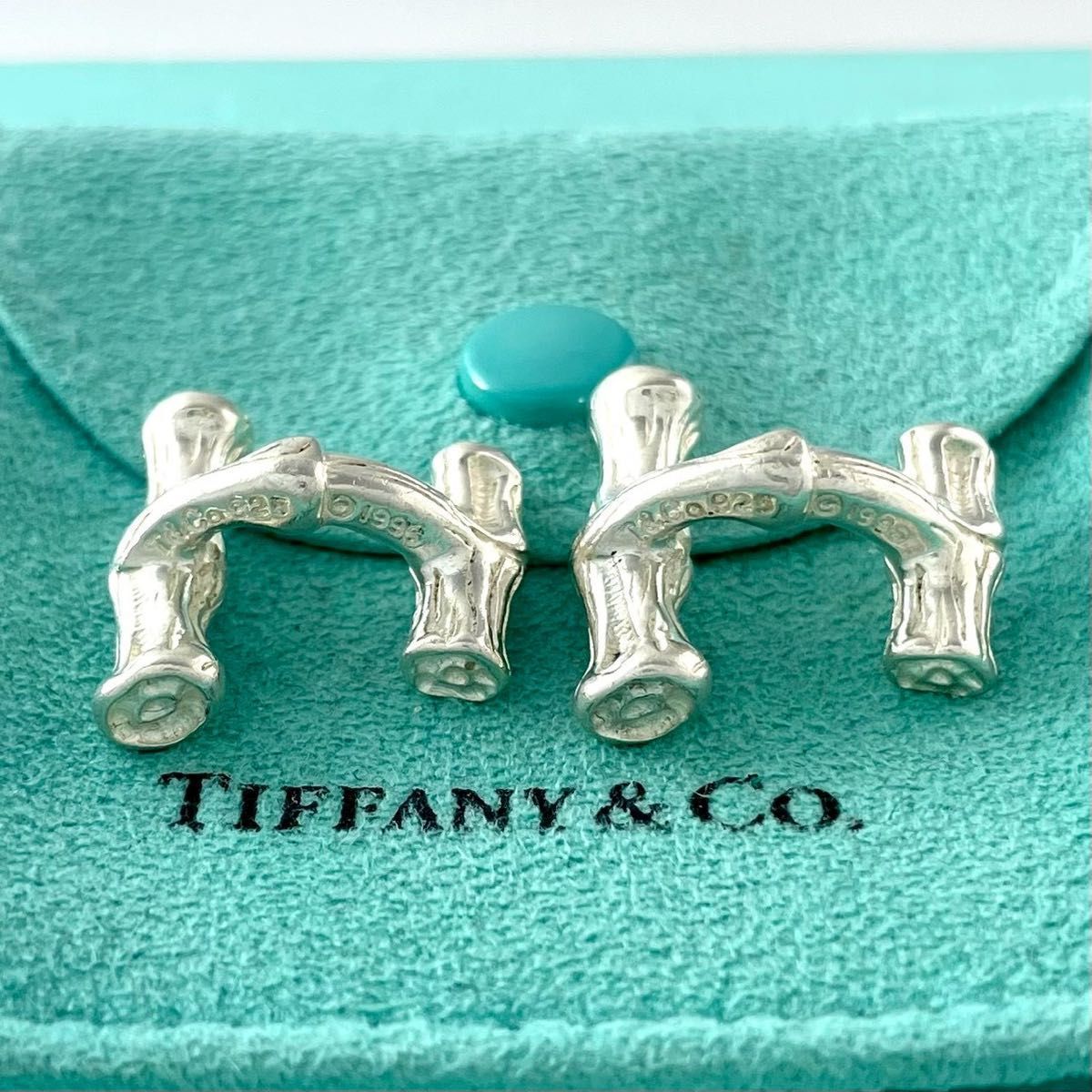 【美品✨】Tiffany シルバー バンブーカフス オールドティファニー 希少 バンブー カフス シルバー 1996 YZ4fe