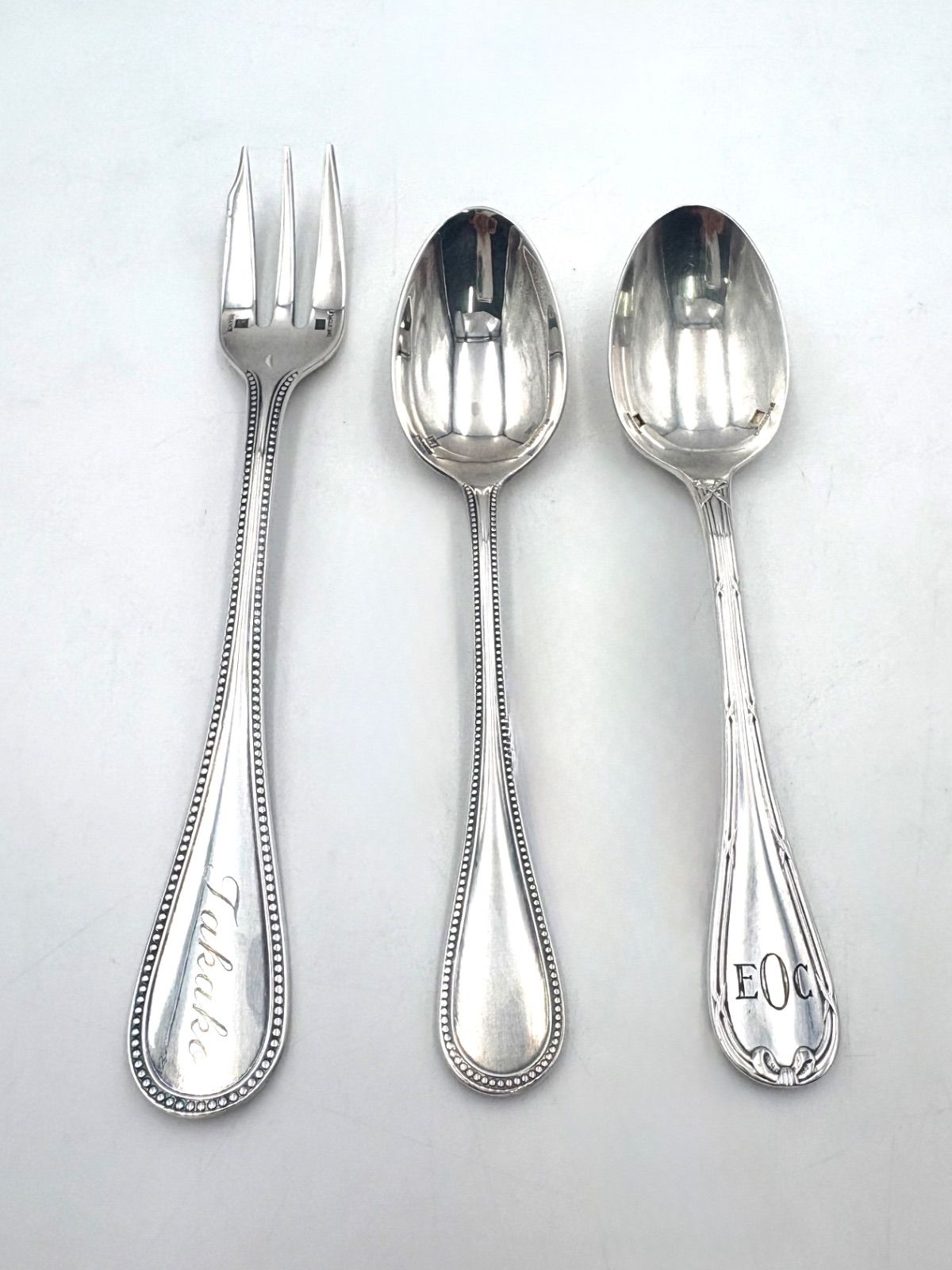 クリストフル　リュバン　ティースプーン　ケーキフォーク　各６本 クリストフルリュバンケース付きスプーンフォークセット