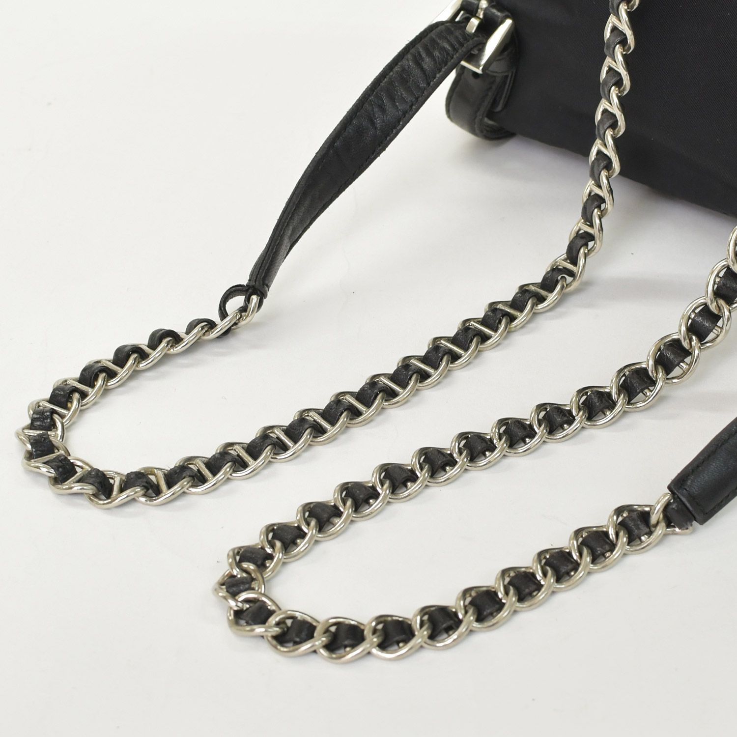 PRADA プラダ チェーンバックパック ミニ リュック トライアングルロゴ 