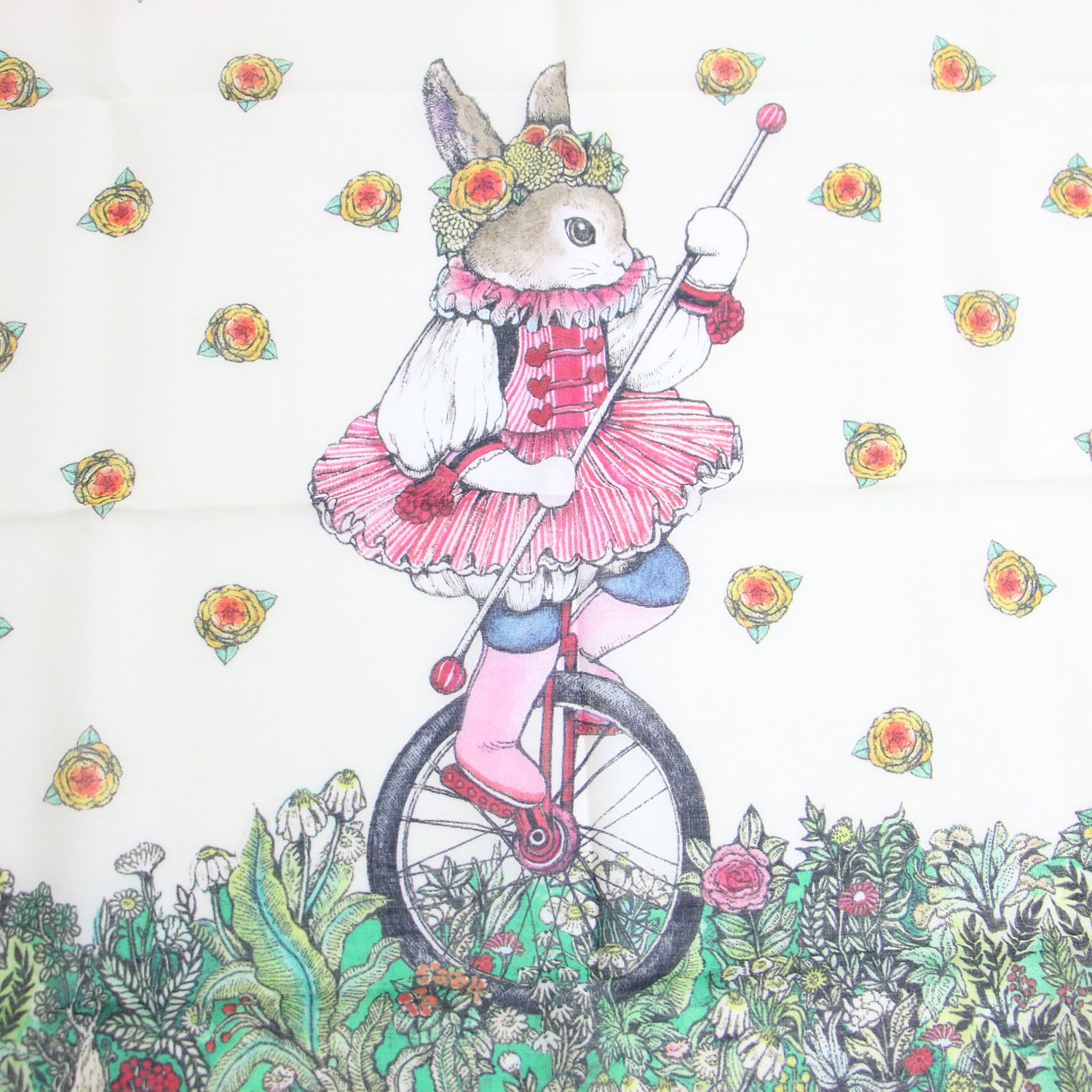 美品】GUCCI グッチ × ヒグチユウコ | ウサギ プリント スカーフ | 花