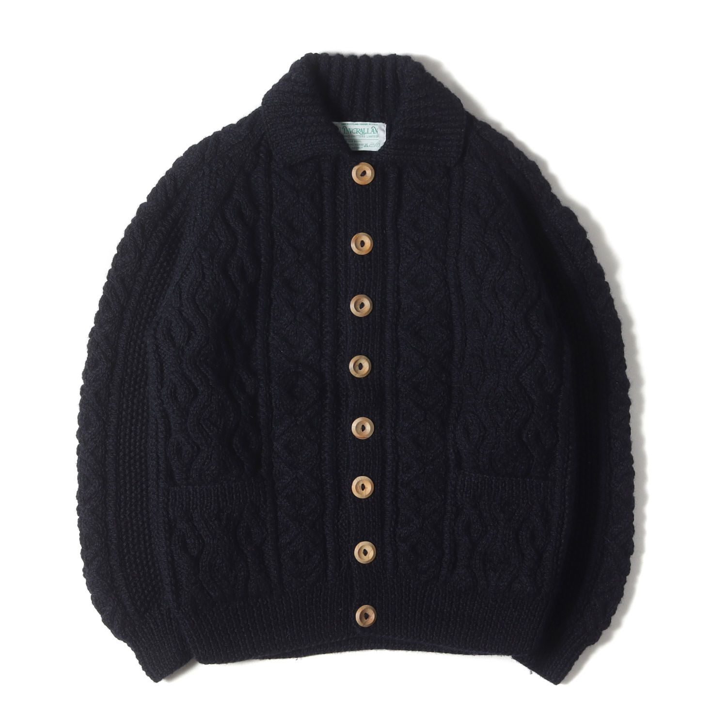 美品】INVERALLAN インバーアラン カーディガン ネイビー 紺 サイズ:M 