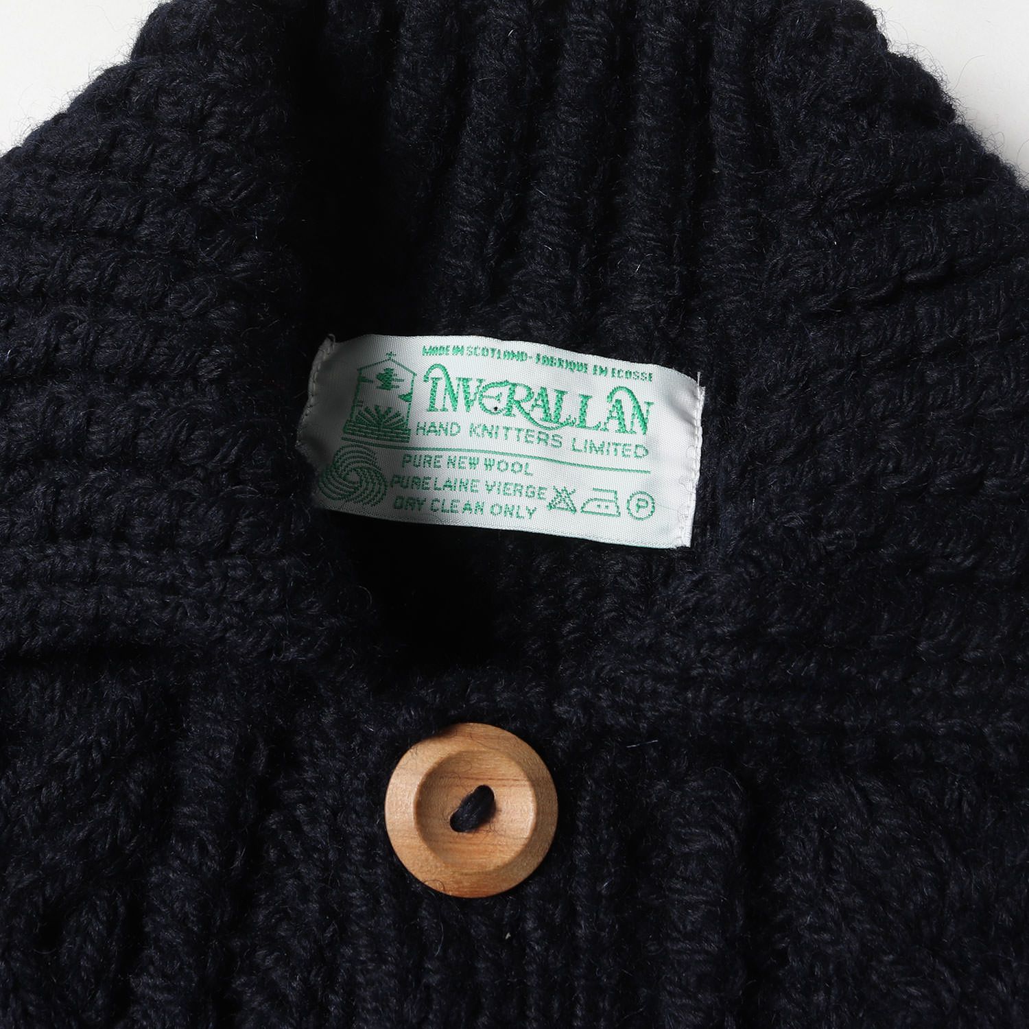 美品】INVERALLAN インバーアラン カーディガン ネイビー 紺 サイズ:M 