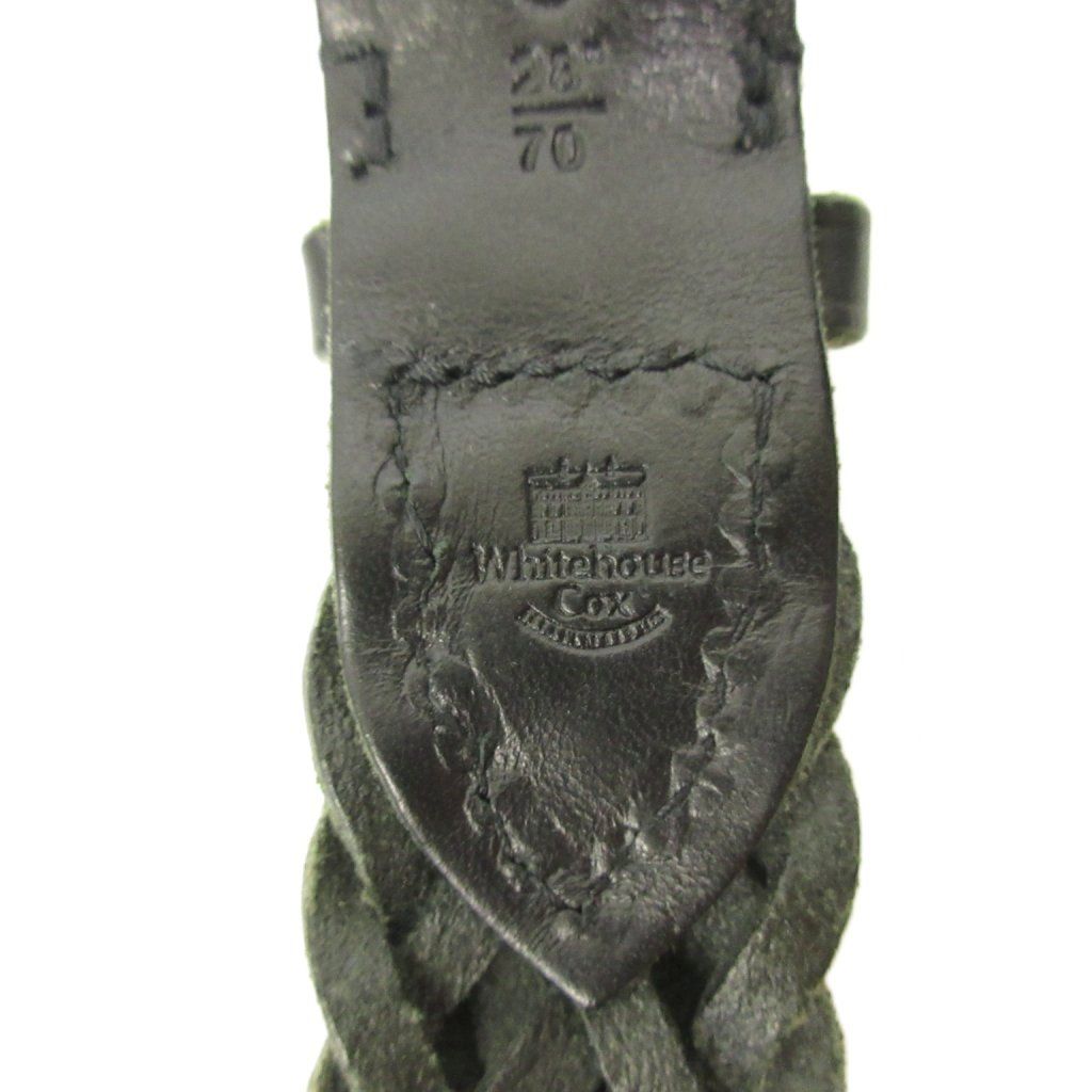 ホワイトハウスコックス White house Cox レザー ベルト メッシュ 黒