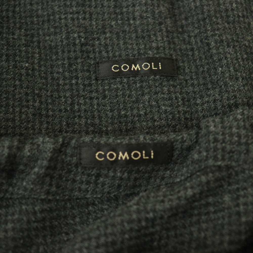 コモリ COMOLI 強縮ウールダブルブレステッドジャケット×イージー
