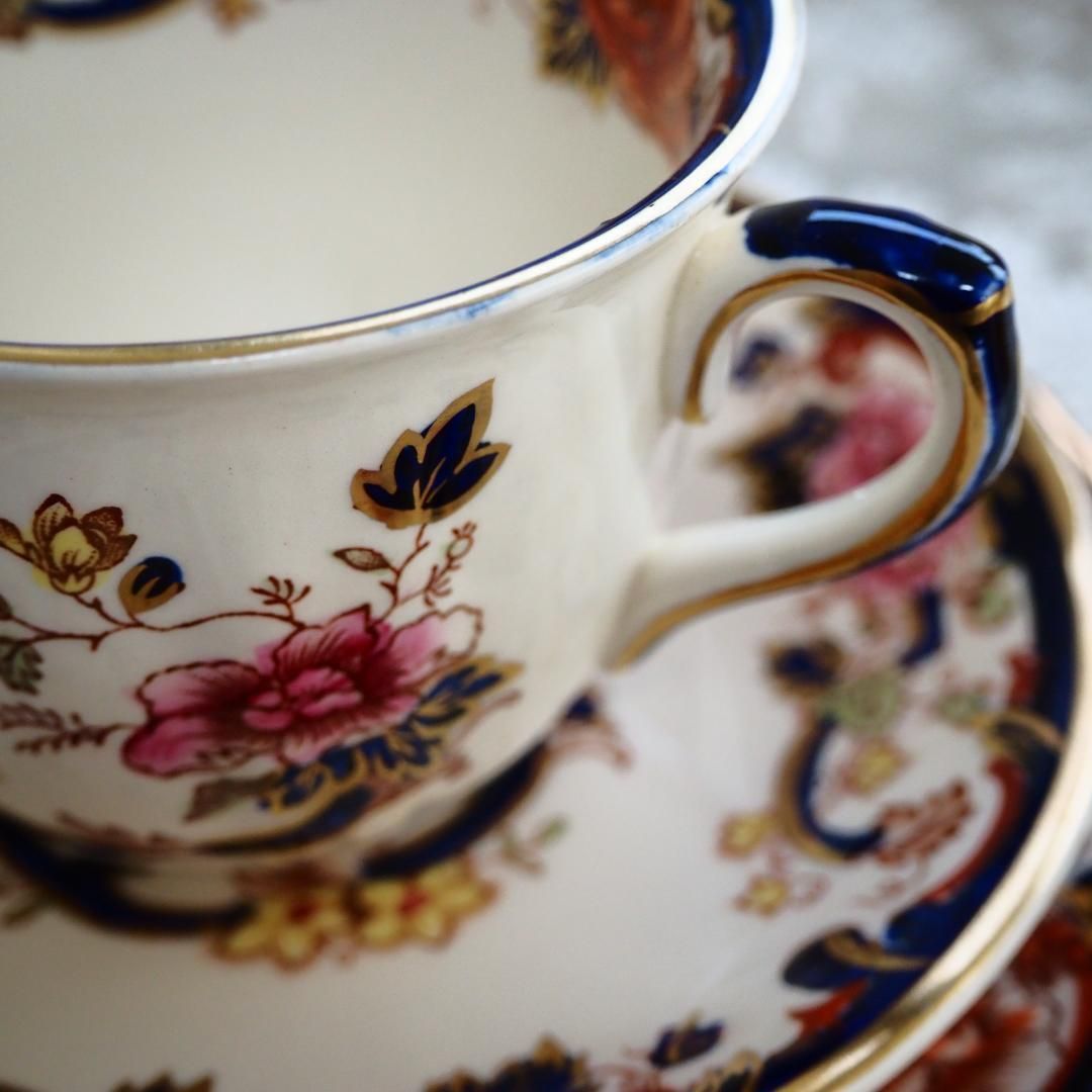 美品 英国メイソンズMason's ブルーマンダレイ トリオ カップ