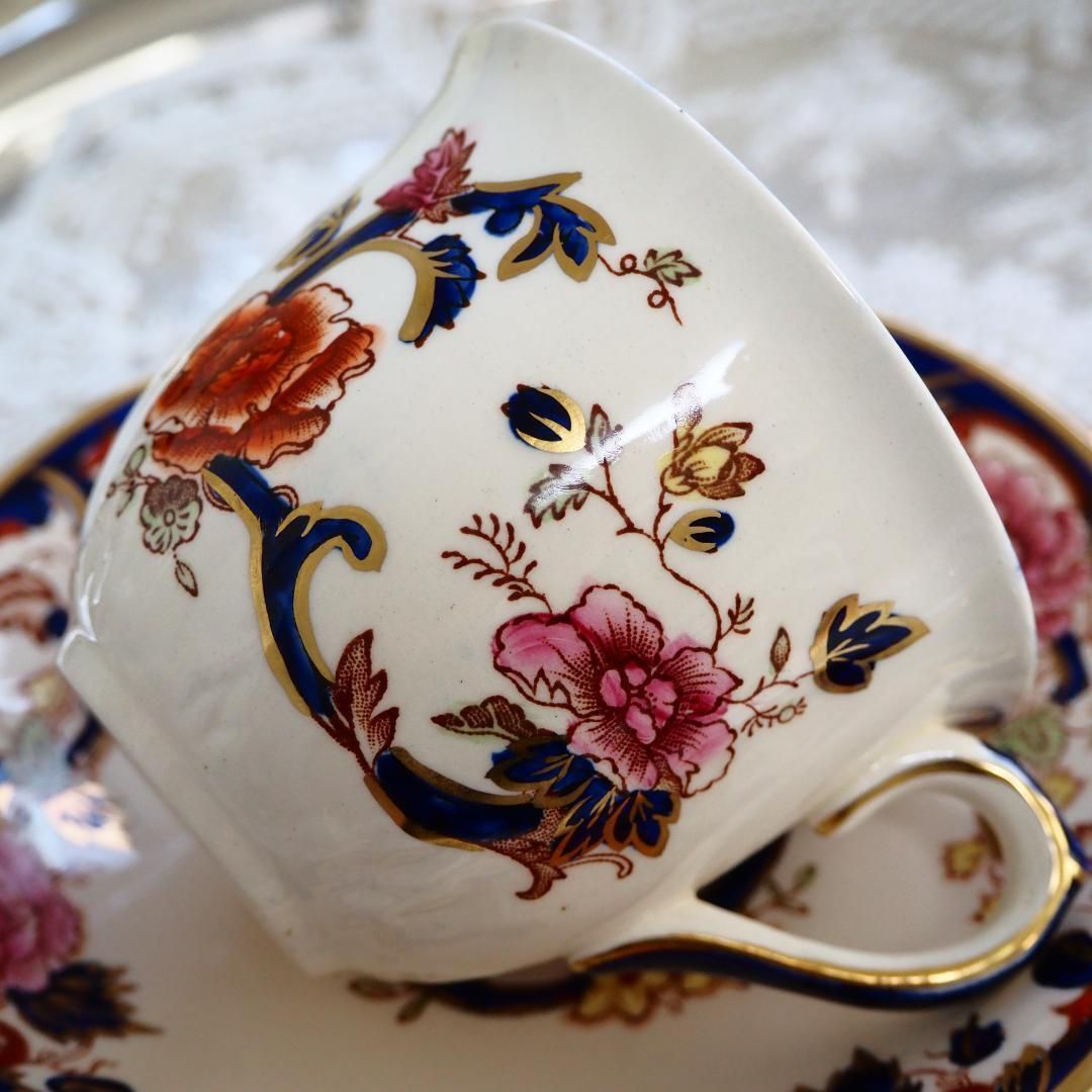 美品 英国メイソンズMason's ブルーマンダレイ トリオ カップ
