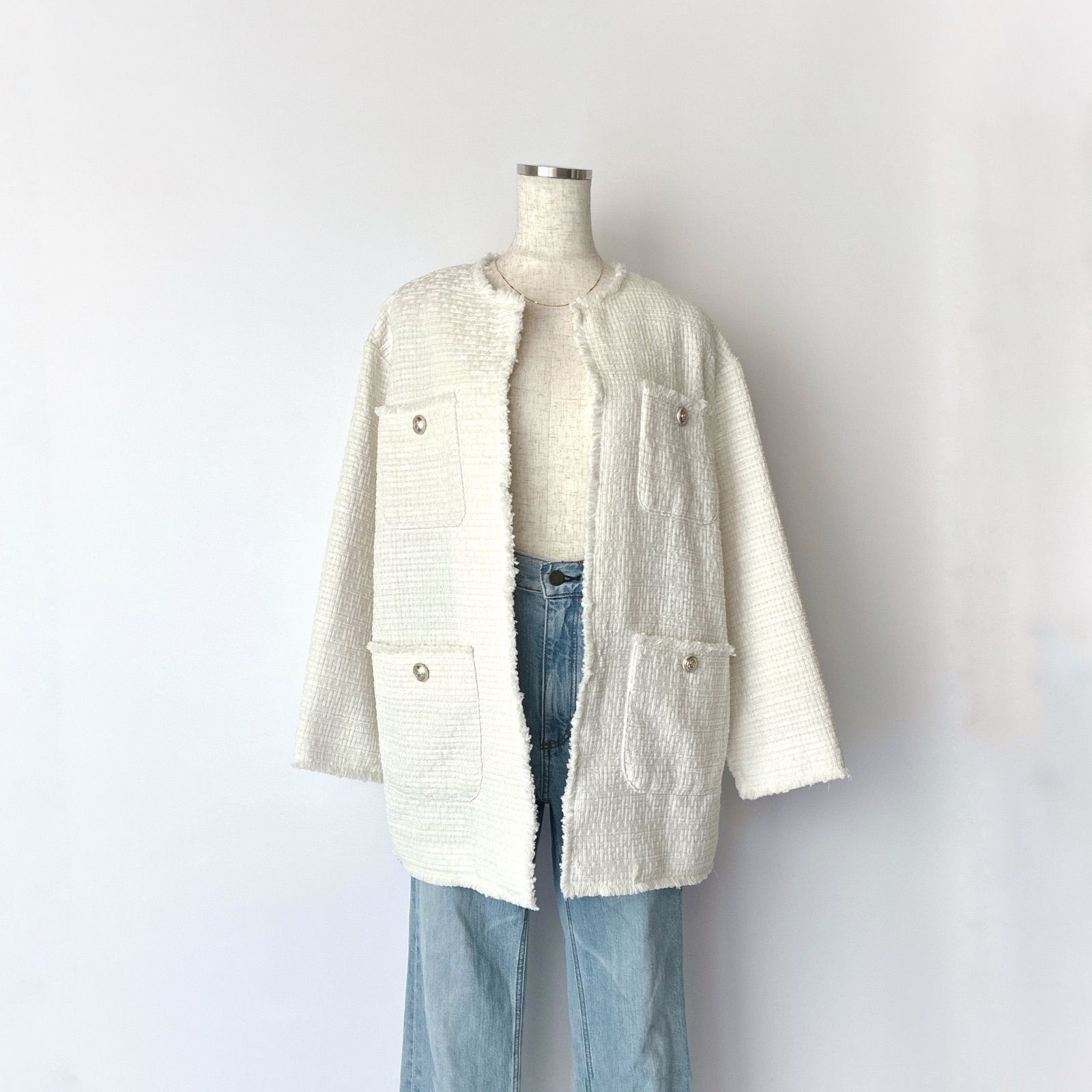 ガリャルダガランテ 2万円 ツイードクルーネックジャケット