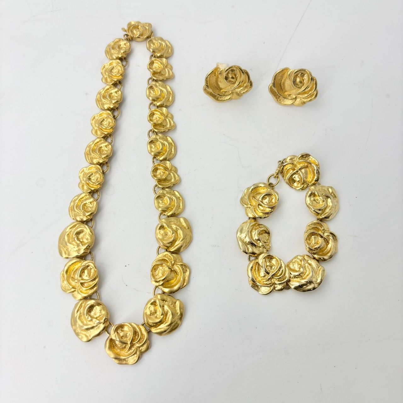 KENZO ヴィンテージローズフラワーネックレス、ブレスレット