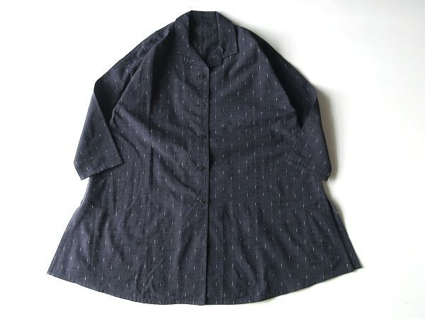 machan様　未使用 久留米絣工房 藍木野 雨ふり柄のビッグブラウザー 日本製 未使用 定価93500円 久留米絣工房 藍木野 雨ふり柄 ビッグブラウザー