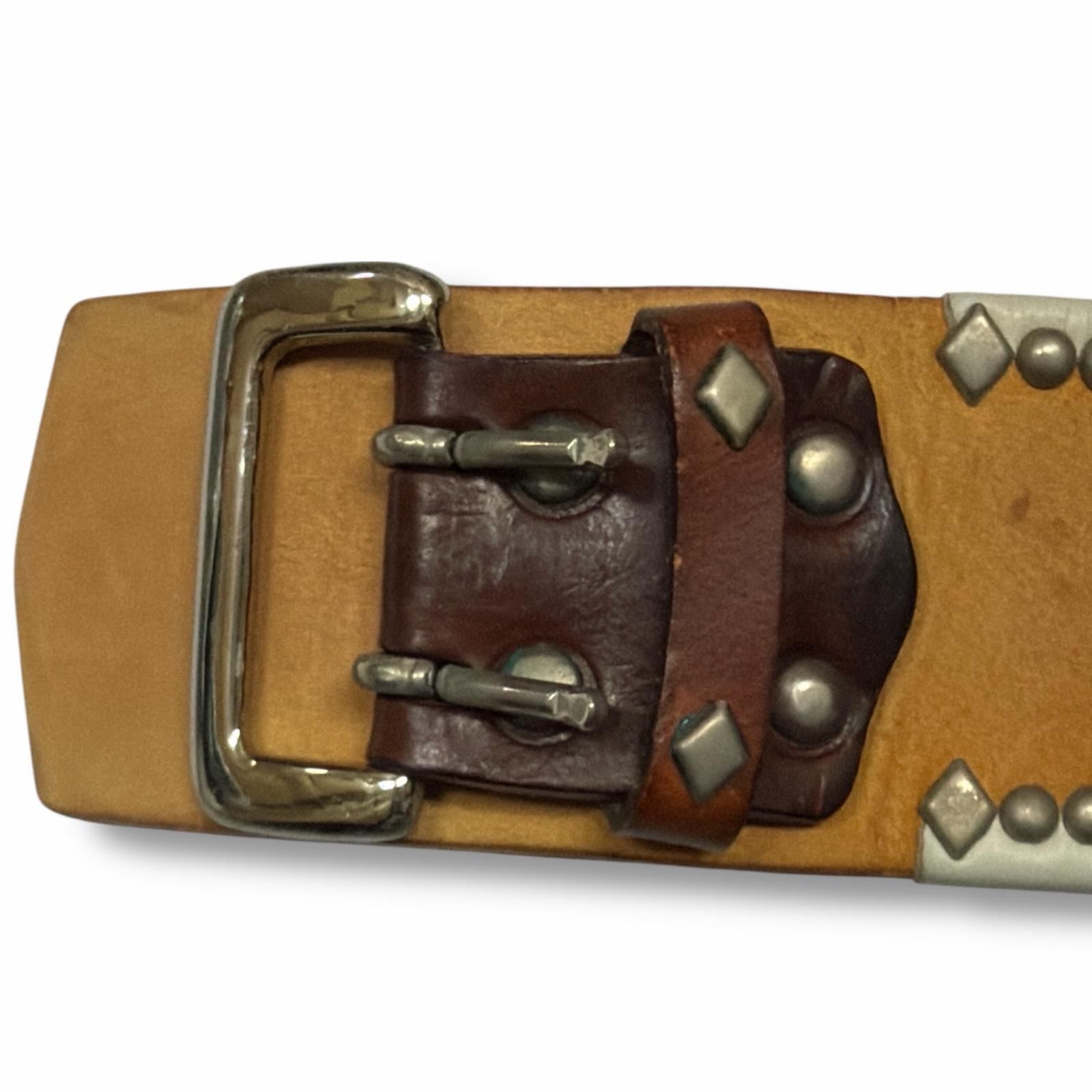 WOLF'S HEAD レザースタッズターコイズブレスレット ブレスレット