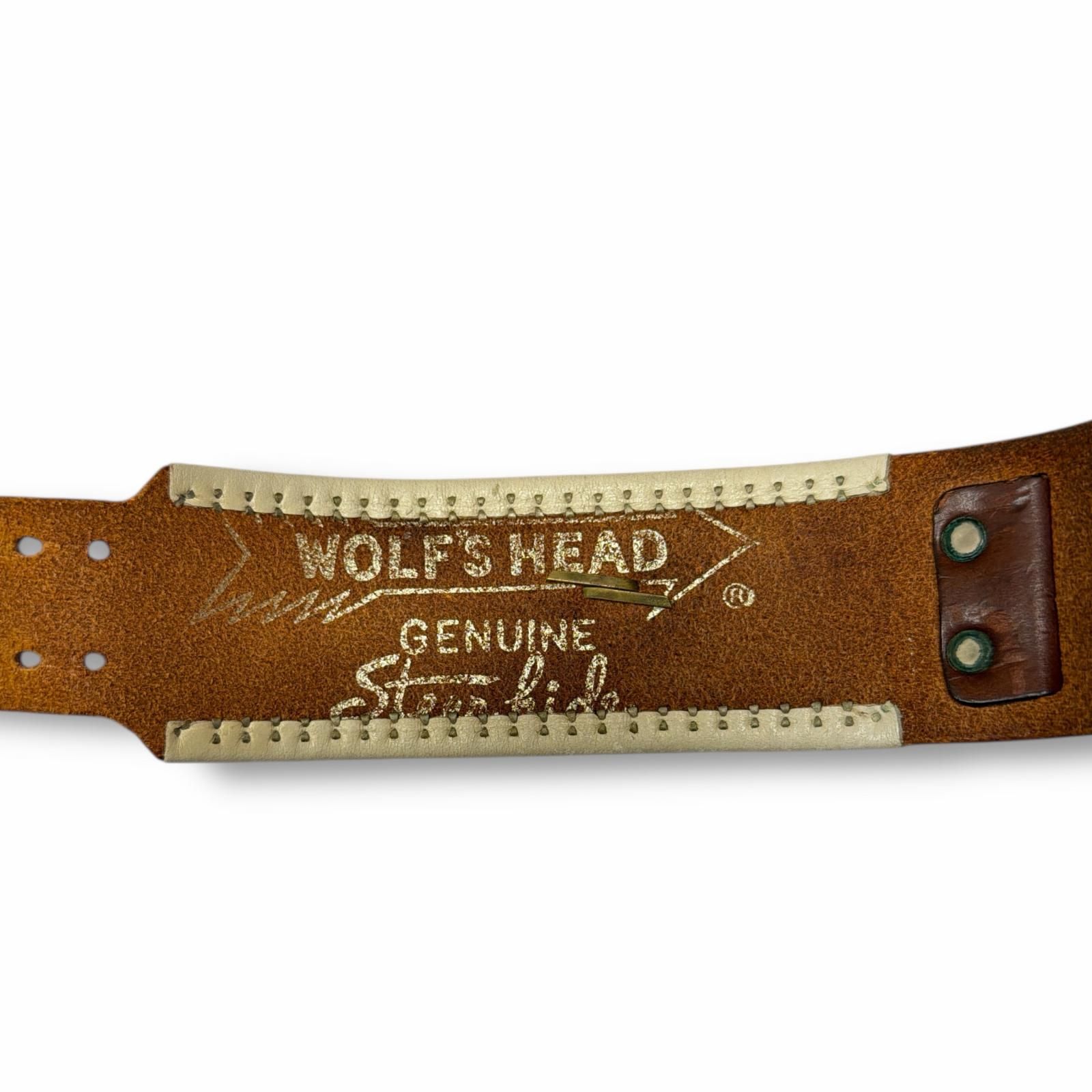 WOLF'S HEAD レザースタッズターコイズブレスレット ブレスレット