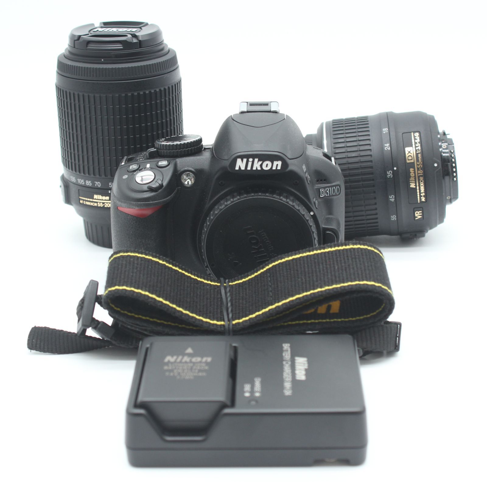 ≪極上品≫ Nikon D3100 ダブルズームキット(18-55/55-200) ブラック 