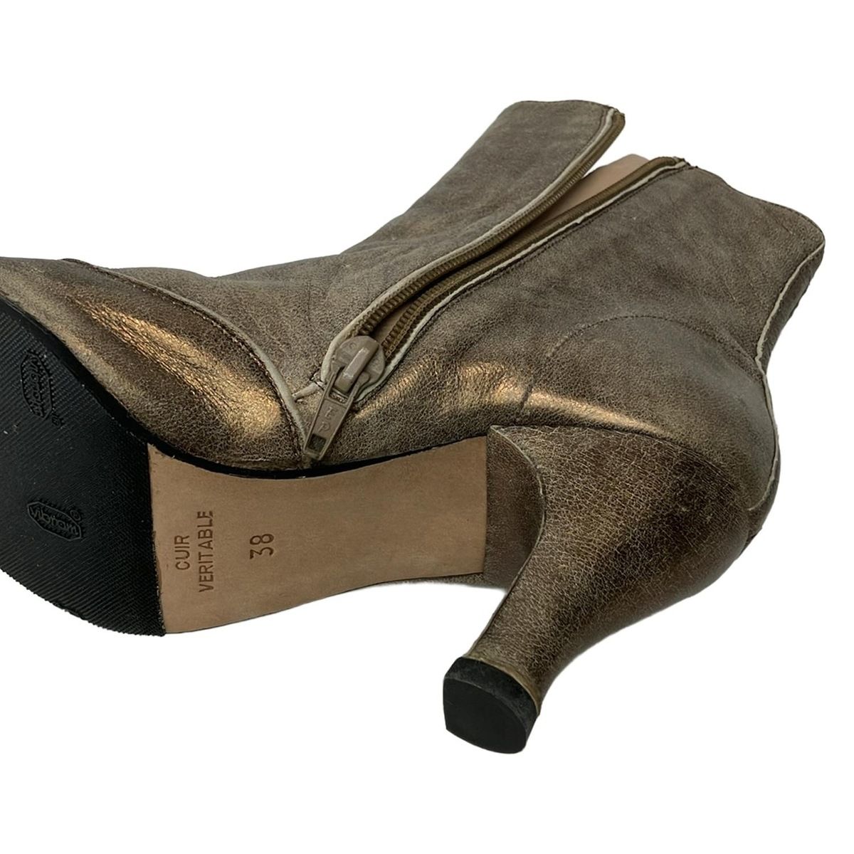 repetto(レペット) ショートブーツ 38 レディース - ゴールド アウト