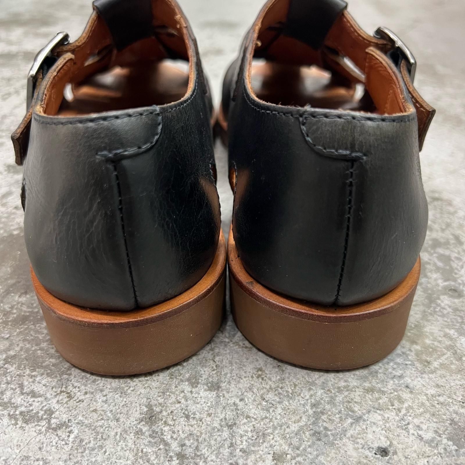 Paraboot レザー グルカサンダル パラブーツ 11601 ブラック 41 26cm