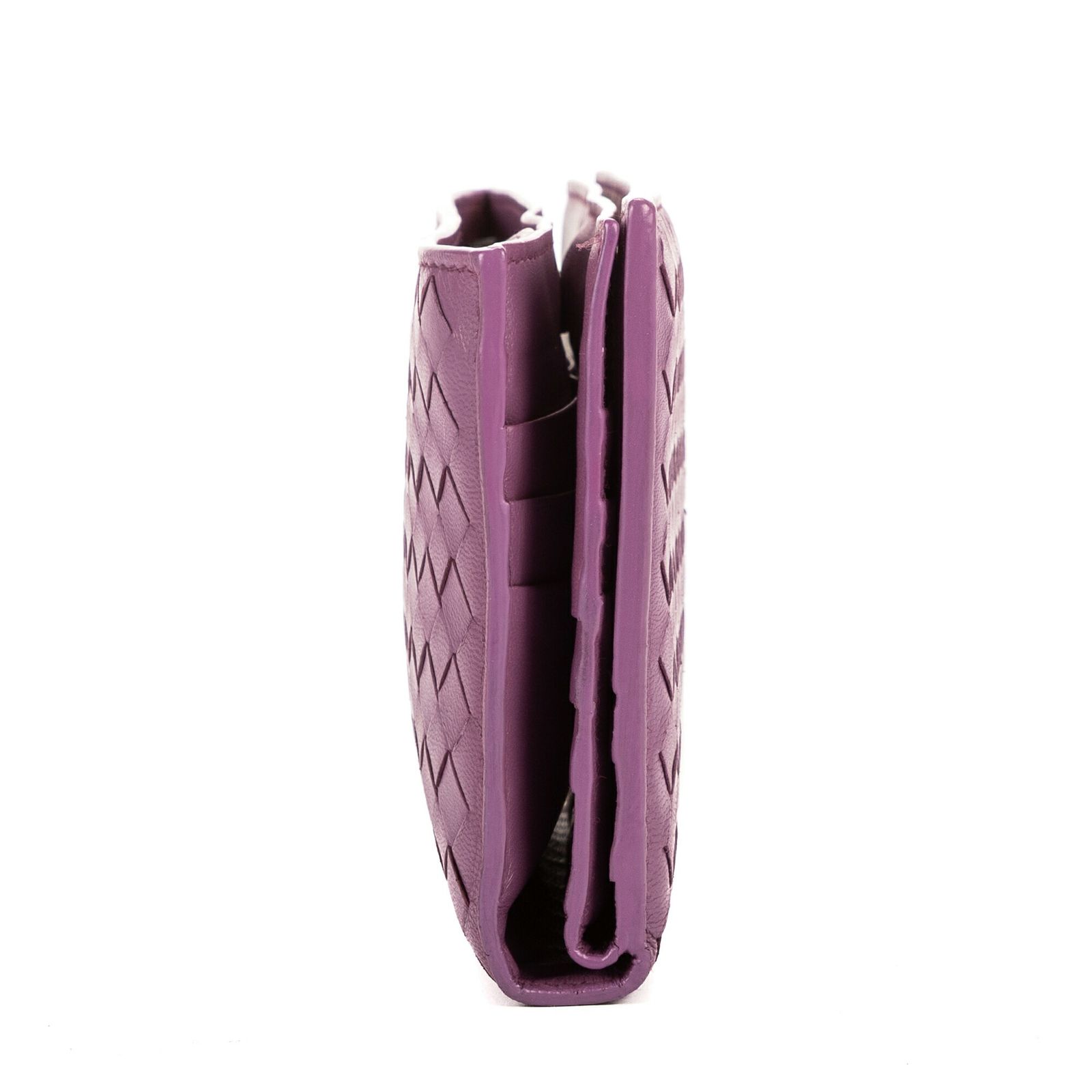 中古] BOTTEGA VENETA ボッテガヴェネタイントレチャート財布紫 